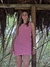 Vestido curto tricot listras
