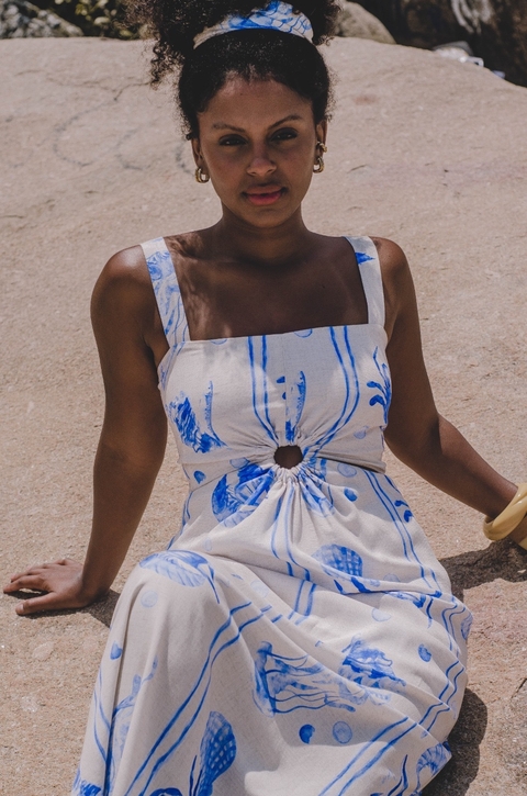 Vestido Max Cropped Maré Alta - argola