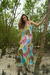 Vestido Longo Onça Entre Folhagens - comprar online