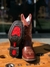 Bota Country Feminina Capelli boots Em Couro Cano Médio Com Bordados Vermelhos na internet