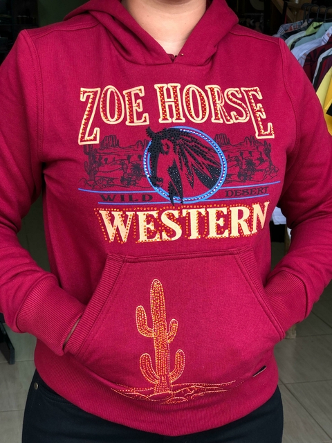 Moletom Zoe Horse Western (Feminino) - Vinho