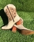 Bota Bico Fino Feminina Em Couro Nobre Com Laser Cor Marfim - Capelli - comprar online