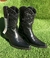 Bota bico fino Feminina Country Cano curto Em Couro Nobre Preto - Capelli