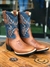 Bota Texana Masculina MORS150 Champagne/Azul Moiadeiros