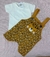 Conjunto Bebê Feminino Camiseta e Jardineira oncinha