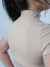 Blusa Canelada Gola Alta Bege - loja online