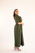 Vestido Longo com Botões na Frente Verde Militar - comprar online