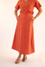 Conjunto Saia e Blusa Terracota com Nude - Charlotte