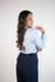 Camisa Listrada Azul e Branca
