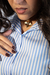 Camisa Listrada Azul e Branca - loja online