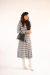 Conjunto Tweed Preto e Off com Saia e Casaquinho - loja online