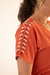 Conjunto Saia e Blusa Terracota com Nude na internet