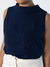 Blusa Alice Gola Alta Azul Marinho - Charlotte