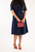 Chamise Midi Azul Marinho