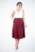 Saia Midi com Pregas Cherry