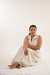 Vestido Longo Off com Brilho - loja online