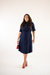 Chamise Midi Azul Marinho - Charlotte