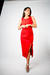 Conjunto Saia e Cropped Vermelho - Charlotte