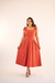 Vestido com Laço na Alça Terracota