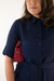 Chamise Midi Azul Marinho
