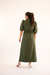 Vestido Longo com Botões na Frente Verde Militar - loja online