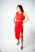 Conjunto Saia e Cropped Vermelho - loja online