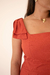 Vestido com Laço na Alça Terracota - loja online