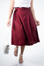 Saia Midi com Pregas Cherry