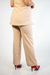 Conjunto Calça e Colete Maxi Bege