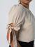 Blusa Areia Amarração nas Mangas - comprar online