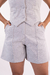 Conjunto Bermuda e Colete Cinza - Charlotte