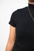 Blusa Canelada Gola Alta Preto - Charlotte