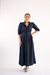 Vestido Longo com Botões na Frente Azul Marinho - Charlotte