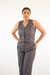 Conjunto Risca de Giz Calça e Colete Chumbo