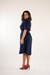 Chamise Midi Azul Marinho - Charlotte