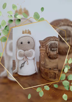 Nossa Senhora de Fátima, é conhecida como "santa dos segredos" - Amigurumi - comprar online
