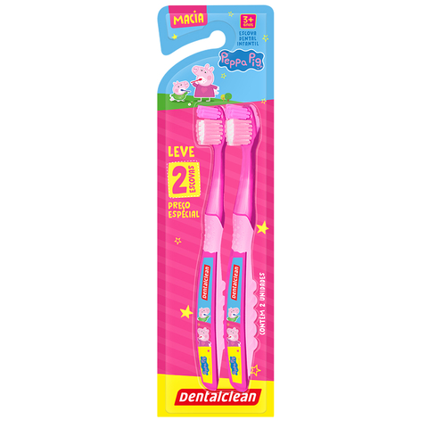 Kit Infantil Peppa Pig: 3 Cremes Dentais + 2 Escovas