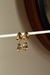 Brinco argolinha com gota matelada folheada a ouro 18k - comprar online