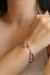 Bracelete Luxo com Navete Colorido - Folheado a Prata 925