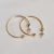 Brinco de argola folheado a ouro