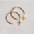 Brinco de argola folheado a ouro