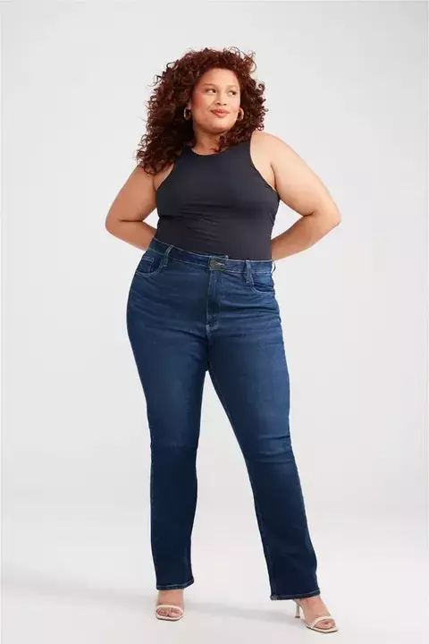 Calça Jeans Reta Alta C1 Plus Size