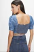 Blusa Jeans Cropped Amarração na Cintura on internet
