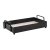 Bandeja Retangular de Metal com Fundo em MDF e Alça Preto Fosco 21cm x 13cm x 6cm - Lyor