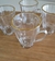 Conjunto 4 Xícaras para Café de Vidro com Fio de Ouro Radial 160ml - Lyor - loja online