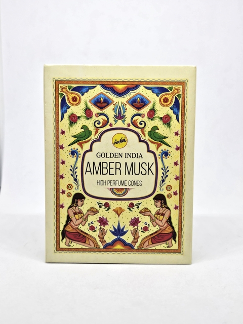 INCENSO CASCATA GOLDEN ÍNDIA SREEVANI - AMBER MUSK