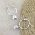 Argollas de 1,5cm con bolitas de 6mm