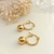 Argollas Dorado de 1,5cm con Bolitas de 4mm