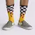 MEIA FLAME CHECK CREW 39/44 BLACK-WHITE CHECK-FLAME