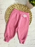 Calça bebe moletom rosa